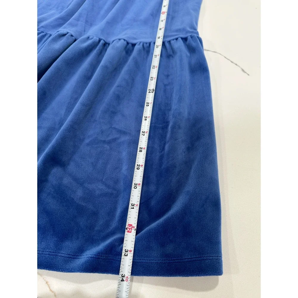 Hanna Andersson Velvet‎ Dress Girls Blue Casual Party Tiered Size US 12